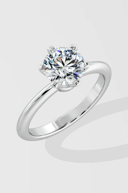 Tapered Solitaire Ring